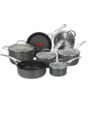 Jamie Oliver By T-Fal 11 Piece Anodized Cookware Set - Black