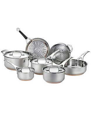 Jamie Oliver By T-Fal 11 Piece Stainless Steel Copper Set - Silver