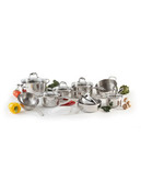 Lagostina Ambiente 15 Piece Stainless Steel Cookware Set - Silver