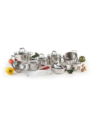 Lagostina Ambiente 15 Piece Stainless Steel Cookware Set - Silver