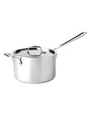 All-Clad 4 quart Stainless Steel Sauce Pan with Lid - Silver