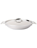 "All-Clad 13"" (33cm) Stainless Steel Paella Pan with Lid - Silver"