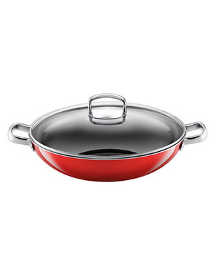 Wmf Silit 7 Litre Wok w Lid Red - Red - 7