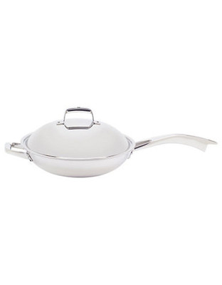 "Zwilling J.A.Henckels Truclad 13"" Wok with Lid and Rack - Silver"