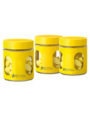 Maxwell & Williams Cosmopolitan Colours Cannister Set of 3 - YELLOW - 600 g