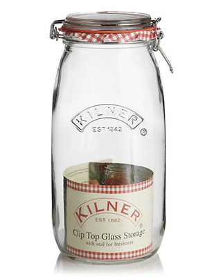 Kilner 3litre glass ClipTop Jar - No Colour
