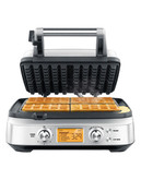 Breville The Smart Waffle 4 slice with no mess moat - Stainless Steel