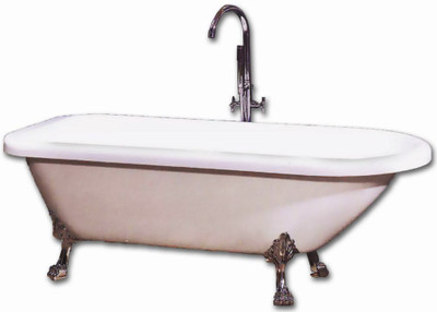 Antique 5.5 Foot Clawfoot Tub with Chrome Legs