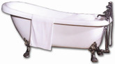 Victorian 5 Foot Clawfoot Tub with Brushed Nickel Legs