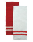 Jamie Oliver Set of 2 Terry Ribbed Towels - Berry
