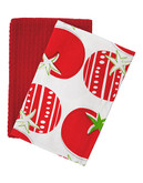 Jamie Oliver Set of 2 Tea Towels - Red - 18 x 28 Inches