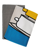 Jamie Oliver Set of 2 Tea Towels - Grey - 18 x 28 Inches