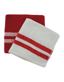Jamie Oliver Set of 2 Terry Ribbed Dish Cloths - RED - 13 x 13