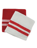 Jamie Oliver Set of 2 Terry Ribbed Dish Cloths - Berry - 13 x 13 Inches