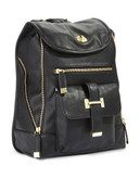 Steve Madden Small Backpack with Zip Accents - Black