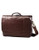 Samsonite Leather Flapover Briefcase - Brown
