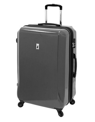 London Fog Wembley Lites Herringbone 28 Inch Spinner - Grey - 29