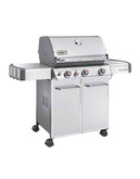 Weber Genesis S330 Stainless Natural Gas Grill - Silver