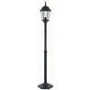 Outdoor Adjustable Post Lantern with Clear Beveled Glass, Black Finish