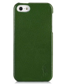 Polo Ralph Lauren Pebbled Leather Hard iPhone Case - Kelly Green