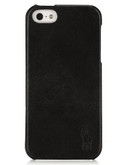 Polo Ralph Lauren Burnished Leather iPhone 5 Hard Case - BLACK
