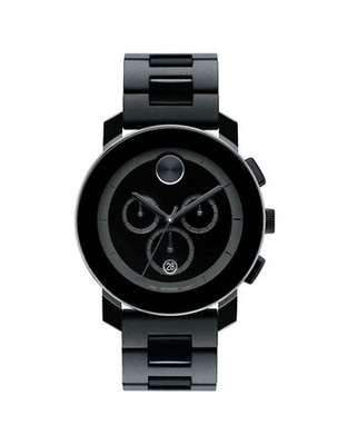 Movado Bold Men's Black Stainless Steel Watch - Black