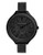 Michael Kors Mid Size Black Tone Stainless Steel Slim Runway Three Hand Glitz Watch - Black