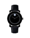 Movado Bold Men's Black Stainless Steel Watch - Black With Swarovski Crystal Elements