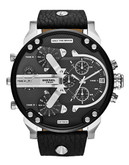 Diesel Mens DZ7313 Leather Watch - Black