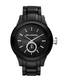 Karl Lagerfeld Karl Black and Silver Watch - Black
