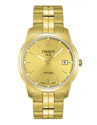 Tissot Mens PR100  Quartz T0494103302700 - Yellow Gold