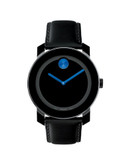 Movado Bold Men's Black Stainless Steel Watch - Black/Blue