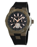 Vince Camuto Stainless Steel Watch with Black Silicon Strap - Black