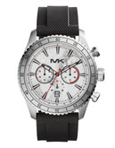 Michael Kors Stainless Steel Richardson Watch with Stainless World Map Dial - Black