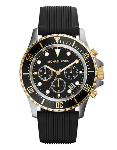 Michael Kors Everest Chronograph Black Silicone and Stainless