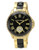 Vince Camuto Ceramic Pyramid Link Watch in Gold and Black - Black