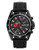 Michael Kors Mens Silver Tone Stainless Steel and Black Silicone Jet Master Chronograph  Watch - Black