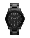 Armani Exchange Men's Banks Stainless Steel Black Watch - Black