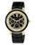 Anne Klein Round gold tone case with gold and black ceramic band and black dial - Black