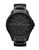 Armani Exchange Men's Round 3 Hand Black IP Stainless Steel, Black Dial Watch - Black