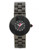Betsey Johnson Womens Faceted Case Crystal and Gun Metal Bracelet Watch Standard BJ0040203 - Black