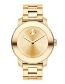 Movado Bold Mid-sized Gold Plated Stainless Steel Watch - Gold