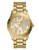 Michael Kors Mid Size Gold Tone Stainless Steel Layton Three Hand Glitz Watch - Gold