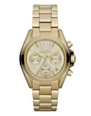 Michael Kors Mini Size Bradshaw Chronograph Watch - Gold