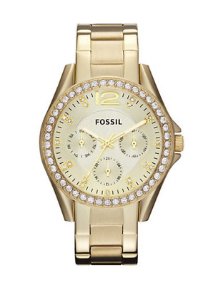 Fossil Riley Stainless Steel Watch - Gold