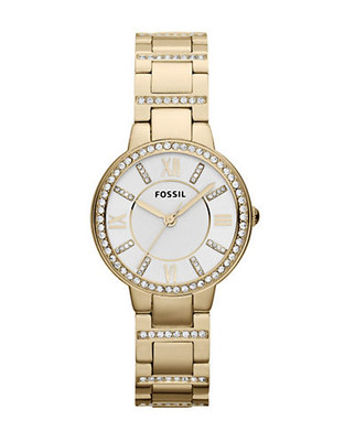 Fossil Virginia Gold Tone Stainless Steel Watch - Gold
