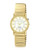 Anne Klein Two tone round gold tone indiglo watch with a gold tone stretch band - GOLD