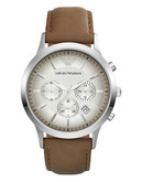 Emporio Armani Men's Leather Watch - Brown