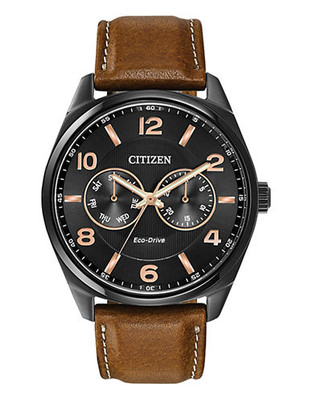 Citizen Mens Eco Dress Strap Watch - Brown