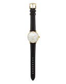 Kate Spade New York Classic Gold Metro With Black Strap Watch - Black
